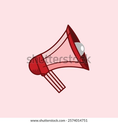 Megaphone icon. Loudspeaker symbol in flat Flat illustration of megaphone icon for web design. Graphic design template elements with promotional and marketing themes. 