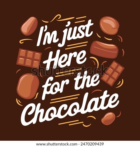 chocolate day vector graphics design with calligraphic