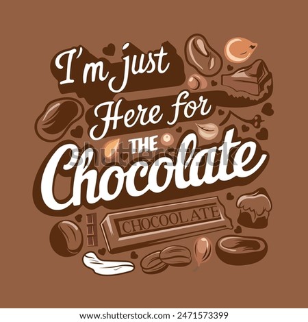 world chocolate day vector graphics design with calligraphic