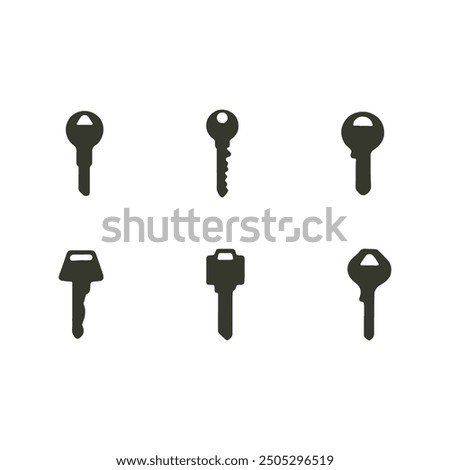 illustration of keys, house keys, room keys, door keys