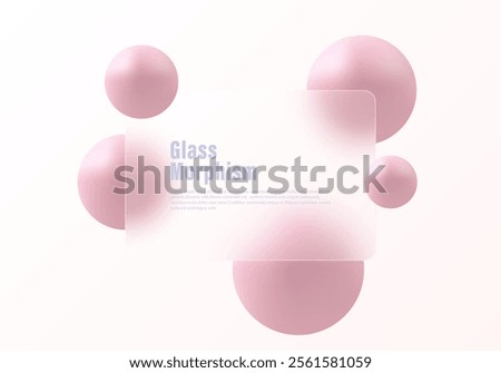 Morphism glass style background, light gradient background with baffle and spheres.