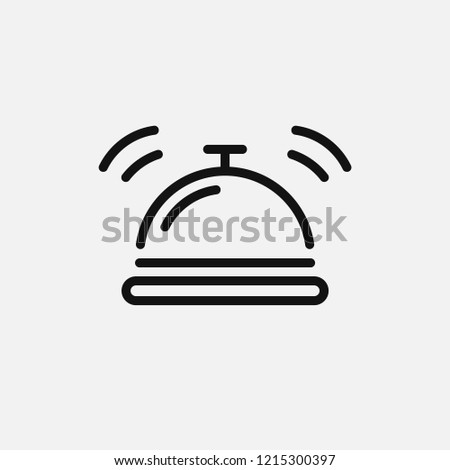 Hotel bell icon isolated on white background. Vector illustration. Eps 10.