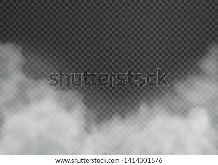 Fog or smoke isolated on transparent background. Vector illustration. Eps 10.