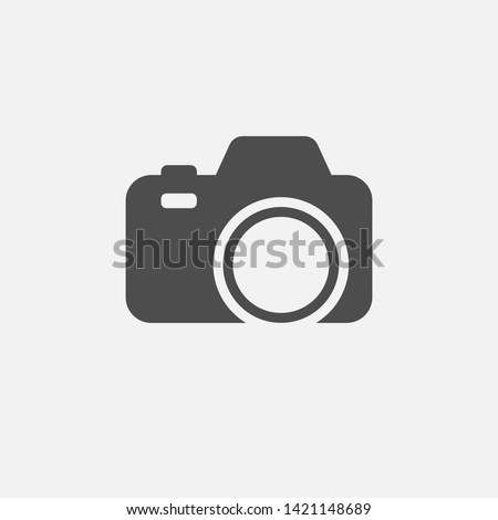 Camera icon isolated on white background. Vector illustration. Eps 10. 