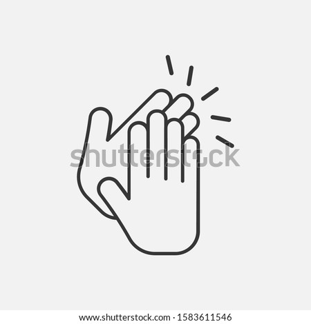 Clap icon isolated on white background. Vector illustration. Eps 10.