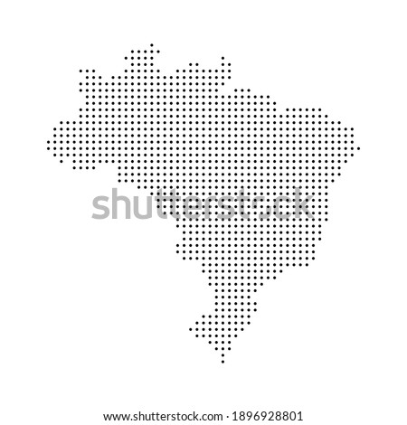 brazil map icon isolated on white background. Vector illustration. Eps 10.