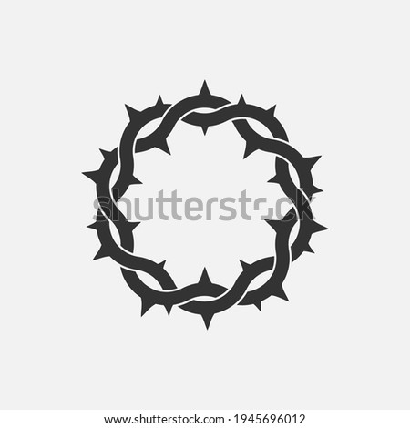 Crown of thorns icon. God friday. Vector illustration. Eps 10.