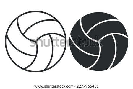 Volleyball Balls flat icons set. Vector illustration. Eps 10.