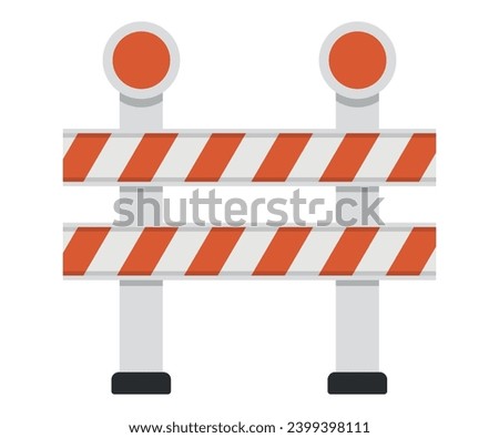 Road barriers to restrict traffic transport. Vector illustration. Eps 10.