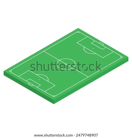 Green grass football field. Vector illustration. Eps 10.