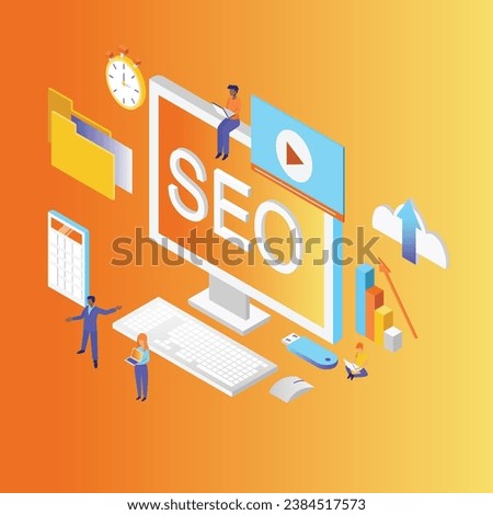 These creative vector illustrations are dedicated to SEO (Search Engine Optimization) analysis, offering visually engaging graphics to represent the world of digital marketing and website optimization