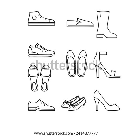 Sole Elegance: Vector Illustration of Stylish Footwear. image having footwear shoes vector