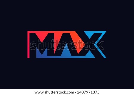 MAX letter negative space, company logo design.