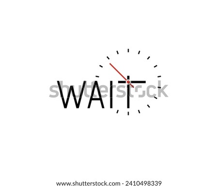 Wait time wordmark creative logo design.