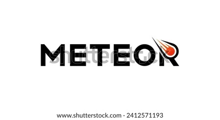 Meteor wordmark company logo design.