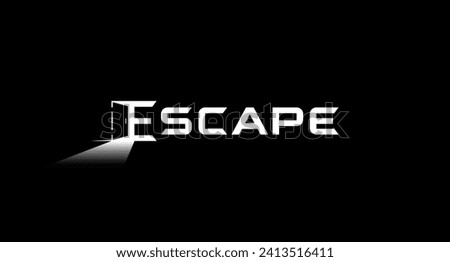 Escape word company logo design.