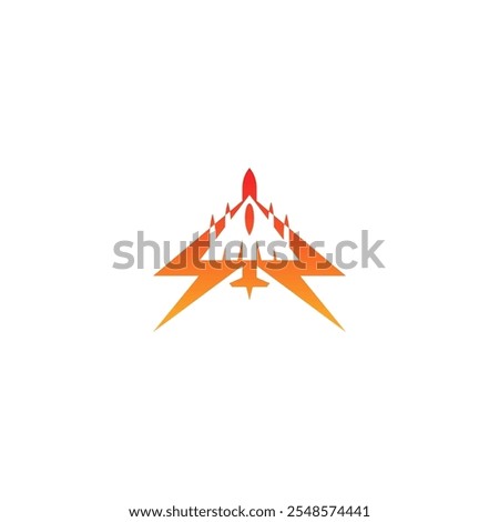 Lightning jet fighter logo design.