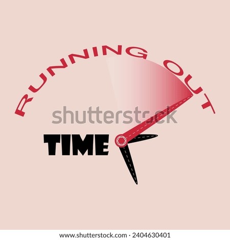 Limited time running out clock vector illustrations of management of time