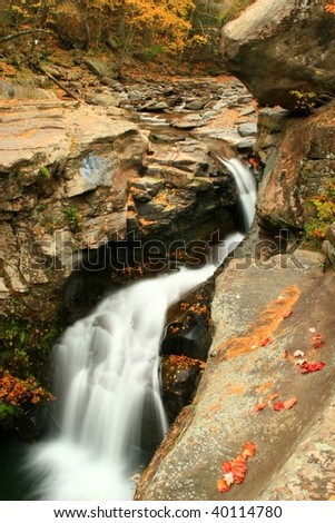 Fawn'S Leap Waterfall On Kaaterskill Creek In The Catskills Mountains ...