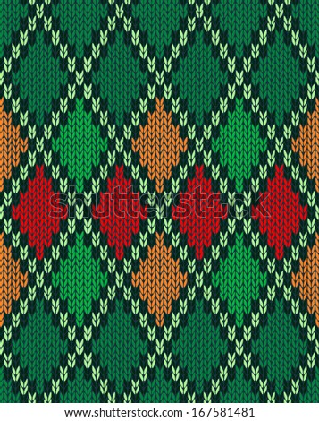 Knit seamless jacquard ornament texture fabric Vector Image