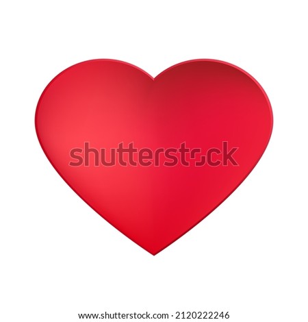 Red Heart Icon. Vector Illustration. Modern Style Icon isolated on White Background. Decorative element for Weddings and Valentines Day design Imagine de stoc © 