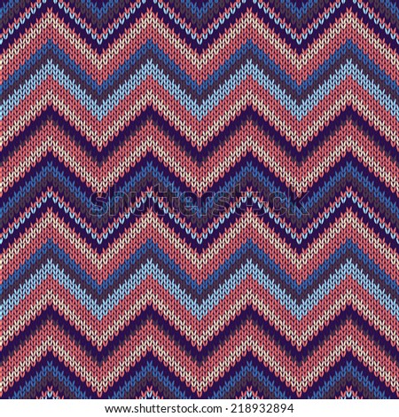 Fashion Color Swatch. Style Seamless Knitted Pattern