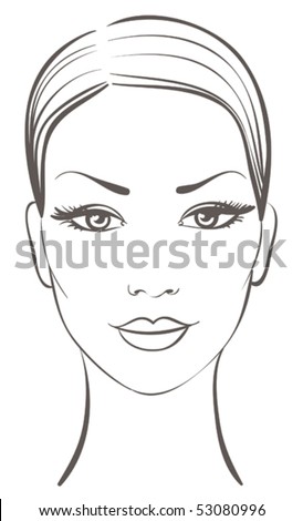 Beautiful Woman Face Stock Vector Illustration 53080996 : Shutterstock