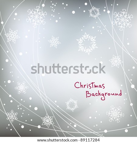 abstract Christmas vector background with snowflakes elements