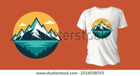 Mountain tshirt design illustration vector