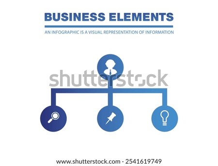 infographics timeline Elements design template with 3 options, parts, steps or processes