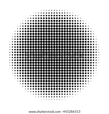 Abstract Geometric Halftone Element Shape Vector Free 