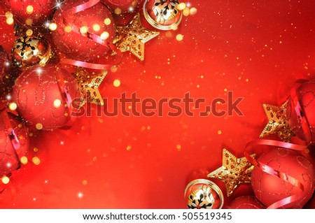 Christmas Background With Decorations Stock Photo 505519345 : Shutterstock