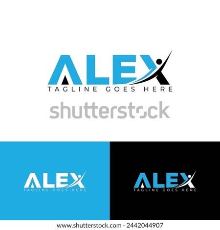 Alex Shop logo design. Adobe Illustrator new logo creation 2024.