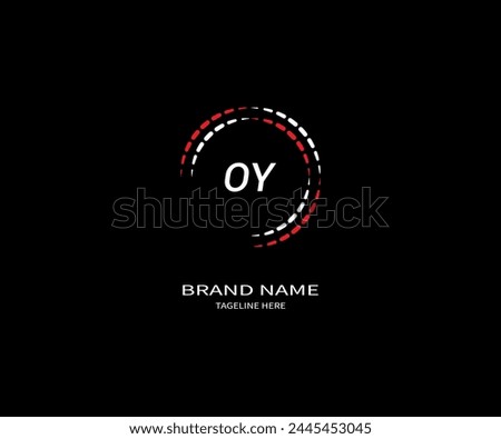 OY letter logo design with black background in illustrator, cube logo, vector logo, modern alphabet font overlap style. calligraphy designs for logo, Poster, Invitation, etc.