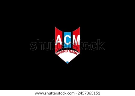 ACM letter logo vector design, ACM simple and modern logo. ACM luxurious alphabet design
