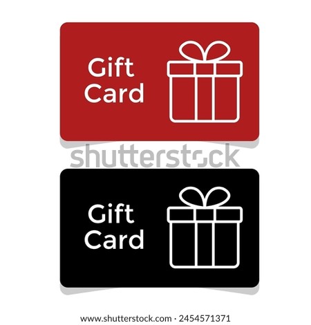 Shopping Gift card. Vector illustration. Design concept for gift coupon, voucher,  ticket.