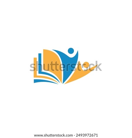 Education logo, book logo design for bookstore, book company publisher