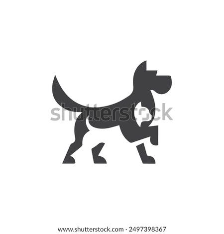 Dog logo design vector for business, Dog, cat paw icon. Zoo, vet logo element. Paw print vector symbol