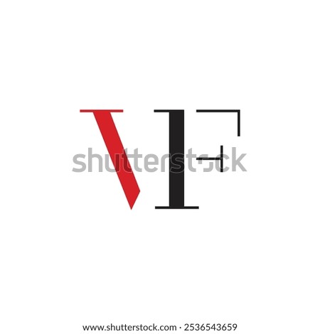 Letter VF initial logo design creative custom clean, alphabet vf logo vector template, fv logo vector, initial vf letter for any business.