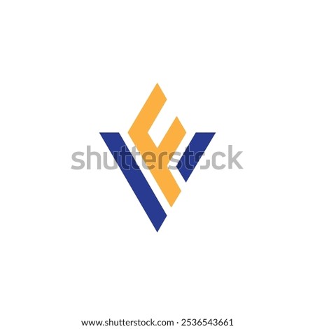 Letter VF initial logo design creative custom clean, alphabet vf logo vector template, fv logo vector, initial vf letter for any business.