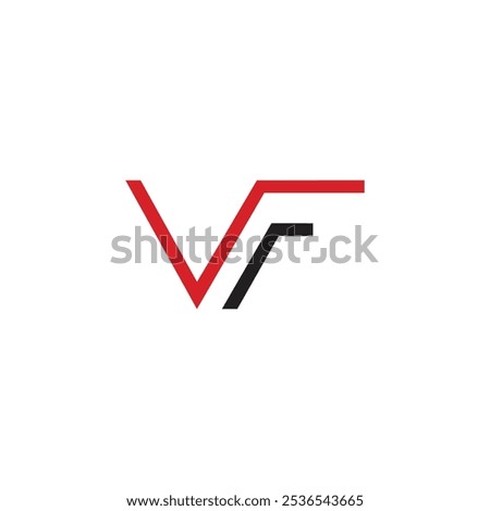 Letter VF initial logo design creative custom clean, alphabet vf logo vector template, fv logo vector, initial vf letter for any business.