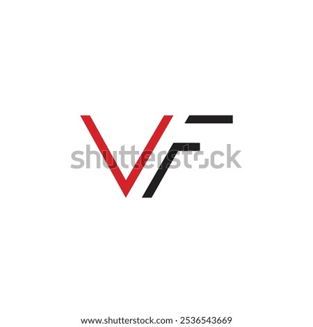 Letter VF initial logo design creative custom clean, alphabet vf logo vector template, fv logo vector, initial vf letter for any business.