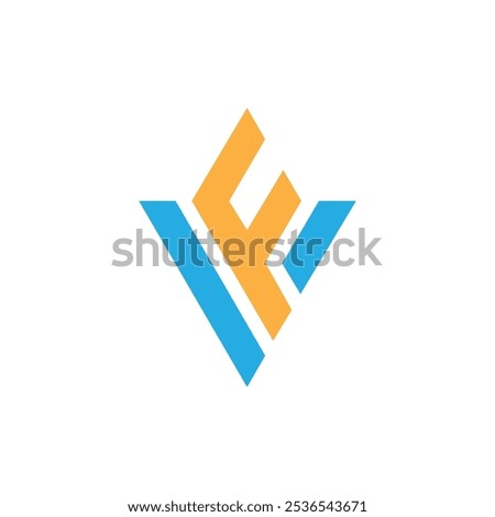 Letter VF initial logo design creative custom clean, alphabet vf logo vector template, fv logo vector, initial vf letter for any business.