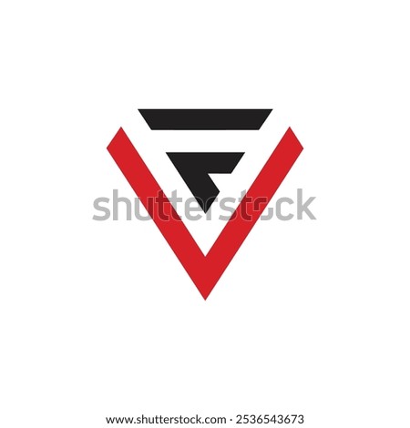 Letter VF initial logo design creative custom clean, alphabet vf logo vector template, fv logo vector, initial vf letter for any business.