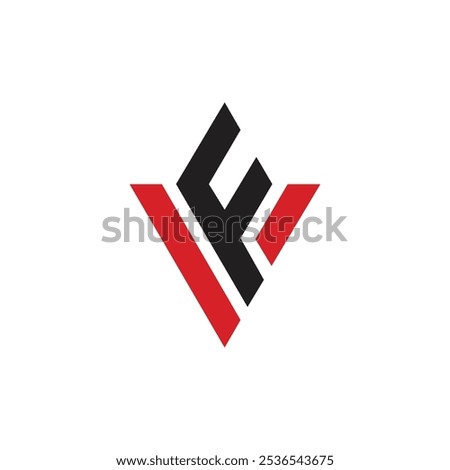 Letter VF initial logo design creative custom clean, alphabet vf logo vector template, fv logo vector, initial vf letter for any business.