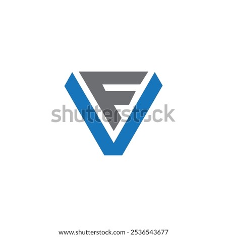 Letter VF initial logo design creative custom clean, alphabet vf logo vector template, fv logo vector, initial vf letter for any business.