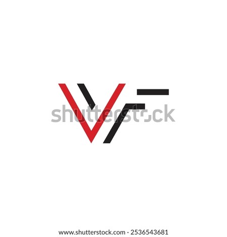 Letter VF initial logo design creative custom clean, alphabet vf logo vector template, fv logo vector, initial vf letter for any business.