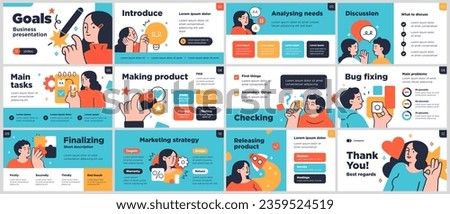 Presentation and slide layout background. Design template with business people. Use for business annual report, flyer, marketing, leaflet, advertising, brochure, modern style. Vector illustration