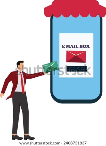 Post office, Letter Document, Flying, Mail, E-Mail, Sending, Businessman