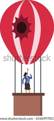 Dangerous journey, The manned hot air balloon suddenly burst in the air, Businesswoman